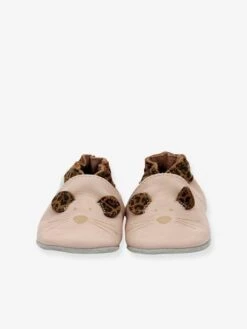 Chaussons Cuir Souple Bébé Fille Leo Mouse ROBEEZ© Rose - Robeez -Pampero Boutique chaussons cuir souple bebe fille leo mouse robeez 2