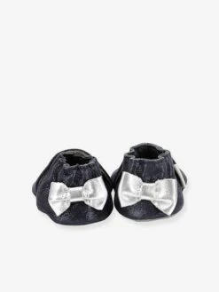 Chaussons Cuir Souple Bébé Fille Mini Love ROBEEZ© Marine - Robeez -Pampero Boutique chaussons cuir souple bebe fille mini love robeez 1