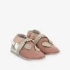 Chaussons Cuir Souple Bébé Fille Simphoni ROBEEZ© Rose - Robeez