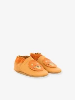 Chaussons Cuir Souple Bébé Grooar ROBEEZ© Camel - Robeez