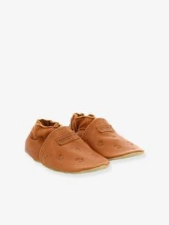 Chaussons Cuir Souple Bébé Mywood ROBEEZ© Marron - Robeez