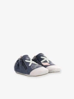 Chaussons Cuir Souple Bébé Seashell Party ROBEEZ© Marine - Robeez