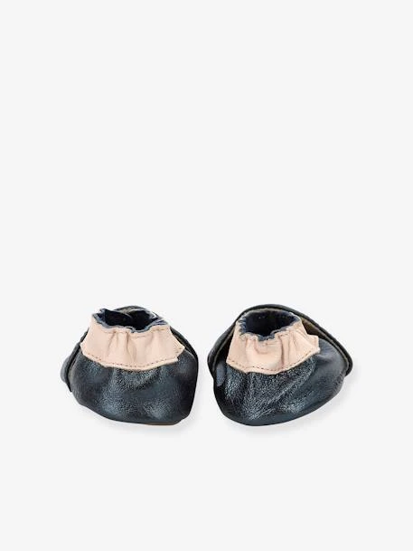 Chaussons Cuir Souple Bébé Star Stripe ROBEEZ© Or - Robeez 4 Chaussons Cuir Souple Bébé Star Stripe ROBEEZ© Or - Robeez – Image 2