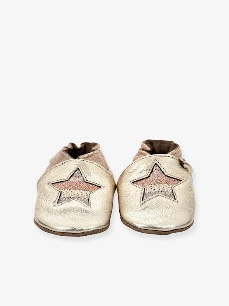 Chaussons Cuir Souple Bébé Star Stripe ROBEEZ© Or - Robeez 8 Chaussons Cuir Souple Bébé Star Stripe ROBEEZ© Or - Robeez – Image 6