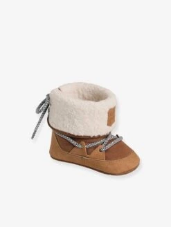 Chaussons De Parc Bottillons Fourrés Bébé Marron - Vertbaudet