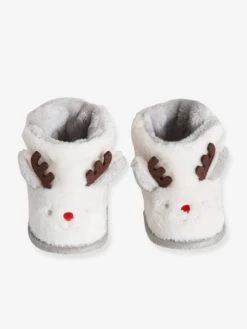 Chaussons De Parc Bottillons Fourrés Bébé écru - Vertbaudet -Pampero Boutique chaussons de parc bottillons fourres bebe 6