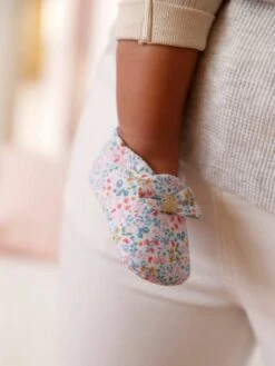 Chaussons De Parc élastiqués Bébé Blanc Imprimé - Vertbaudet -Pampero Boutique chaussons de parc elastiques bebe 5