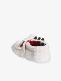 Chaussons De Parc Fourrés Bébé écru - Vertbaudet -Pampero Boutique chaussons de parc fourres bebe 3
