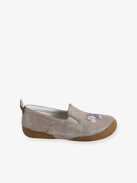 Chaussons élastiqués Enfant En Cuir Beige Irisé - Vertbaudet 5 Chaussons élastiqués Enfant En Cuir Beige Irisé - Vertbaudet – Image 3