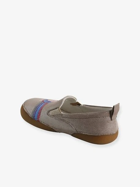 Chaussons élastiqués Enfant En Cuir Beige Irisé - Vertbaudet 6 Chaussons élastiqués Enfant En Cuir Beige Irisé - Vertbaudet – Image 4