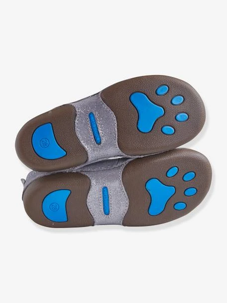 Chaussons élastiqués Fille En Cuir Gris Clair - Vertbaudet 5 Chaussons élastiqués Fille En Cuir Gris Clair - Vertbaudet – Image 3