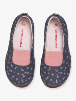 Chaussons élastiqués Fille En Cuir Imprimé Marine Imprimé Paris - Vertbaudet -Pampero Boutique chaussons elastiques fille en cuir imprime 3