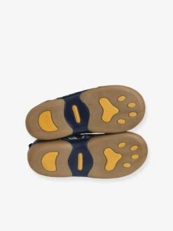 Chaussons élastiqués Garçon En Cuir Marine Imprimé - Vertbaudet -Pampero Boutique chaussons elastiques garcon en cuir 15