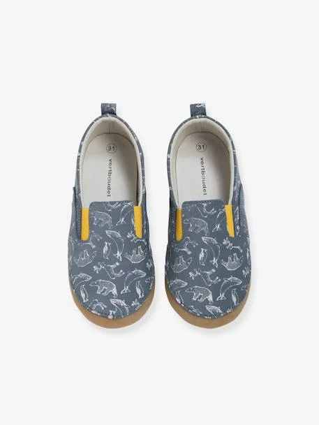 Chaussons élastiqués Garçon En Cuir Imprimé Bleu - Vertbaudet 4 Chaussons élastiqués Garçon En Cuir Imprimé Bleu - Vertbaudet – Image 2
