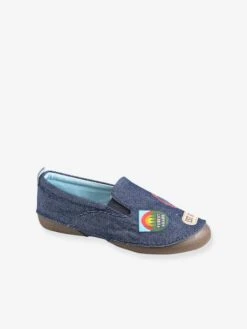 Chaussons élastiqués Garçon En Denim Bleu Denim - Vertbaudet -Pampero Boutique chaussons elastiques garcon en denim 2