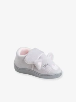 Chaussons Esprit Peluche Bébé Fille Gris - Vertbaudet