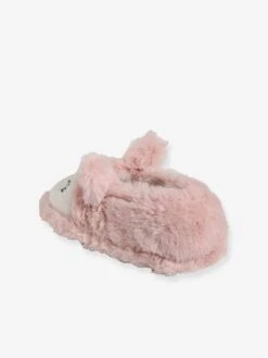 Chaussons Fille Esprit Peluche Rose Pale - Vertbaudet -Pampero Boutique chaussons fille esprit peluche 3