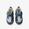 Chaussons Fourrés Bébé Garçon En Cuir Souple Bleu - Vertbaudet -Pampero Boutique chaussons fourres bebe garcon en cuir souple