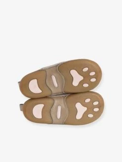 Chaussons Fourrés élastiqués Fille En Cuir Beige Pailleté - Vertbaudet -Pampero Boutique chaussons fourres elastiques fille en cuir 4
