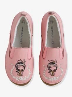 Chaussons Fourrés Fille En Cuir Rose - Vertbaudet -Pampero Boutique chaussons fourres fille en cuir 3