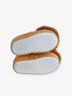 Chaussons Intérieur Velours Enfant Lion Cappuccino - Vertbaudet -Pampero Boutique chaussons interieur velours enfant lion 4