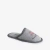 Chaussons Mules Dinosaure Enfant Gris Chiné - Vertbaudet