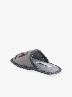 Chaussons Mules Dinosaure Enfant Gris Chiné - Vertbaudet -Pampero Boutique chaussons mules dinosaure enfant 3