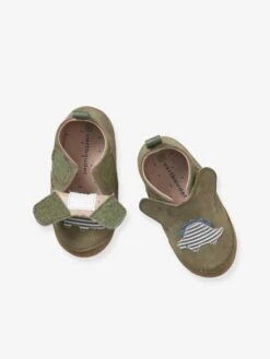 Chaussons Scratchés Bébé En Cuir Souple Kaki Clair - Vertbaudet 10 Chaussons Scratchés Bébé En Cuir Souple Kaki Clair - Vertbaudet -Pampero Boutique chaussons scratches bebe en cuir souple 2
