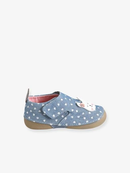 Chaussons Scratchés Bébé Fille En Chambray Bleu Denim - Vertbaudet 8 Chaussons Scratchés Bébé Fille En Chambray Bleu Denim - Vertbaudet – Image 6