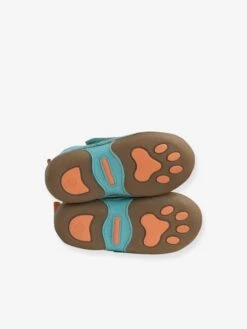 Chaussons Scratchés Bébé Garçon En Cuir Vert Aqua - Vertbaudet -Pampero Boutique chaussons scratches bebe garcon en cuir 5