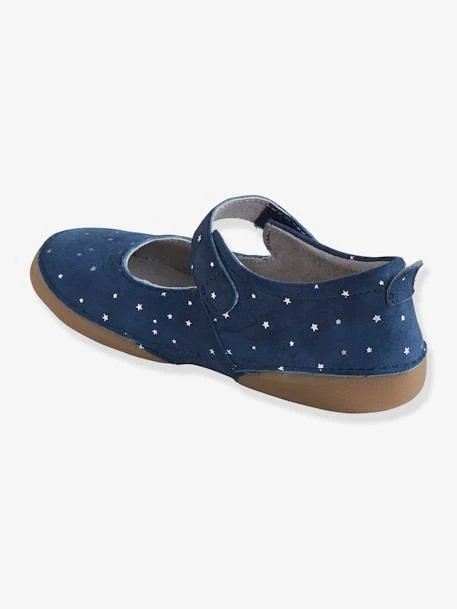 Chaussons Scratchés Fille En Cuir Navy - Vertbaudet 4 Chaussons Scratchés Fille En Cuir Navy - Vertbaudet – Image 2