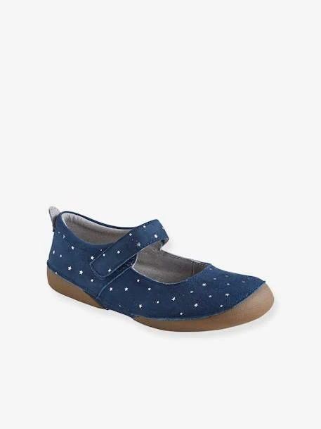 Chaussons Scratchés Fille En Cuir Navy - Vertbaudet 3 Chaussons Scratchés Fille En Cuir Navy - Vertbaudet
