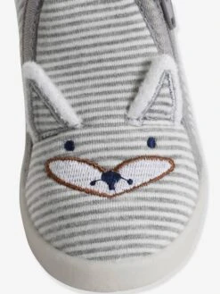 Chaussons Zippés Bébé En Toile Rayé Gris - Vertbaudet 13 Chaussons Zippés Bébé En Toile Rayé Gris - Vertbaudet -Pampero Boutique chaussons zippes bebe en toile 11
