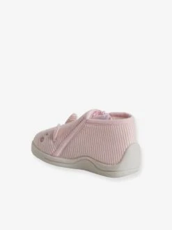 Chaussons Zippés Bébé En Toile Rayé Rose - Vertbaudet -Pampero Boutique chaussons zippes bebe en toile 3