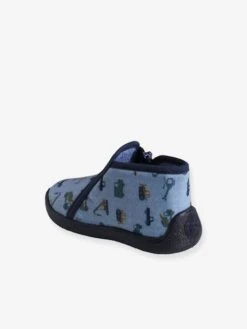 Chaussons Zippés Bébé Fabriqués En France Gris Imprimé - Vertbaudet -Pampero Boutique chaussons zippes bebe fabriques en france 3