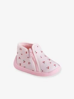 Chaussons Zippés Bébé Fabriqués En France Rose - Vertbaudet