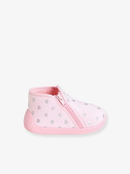 Chaussons Zippés Bébé Fille Fabriqués En France Rose Imprimé - Vertbaudet 5 Chaussons Zippés Bébé Fille Fabriqués En France Rose Imprimé - Vertbaudet – Image 3