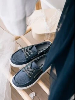 Chaussures Bateau Garçon Denim - Vertbaudet