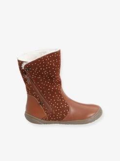 Mi-bottes Cuir Fille Marron - Vertbaudet -Pampero Boutique mi bottes cuir fille 2