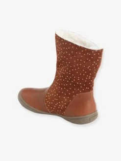 Mi-bottes Cuir Fille Marron - Vertbaudet -Pampero Boutique mi bottes cuir fille 3