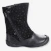 Mi-bottes Cuir Fille Noir - Vertbaudet