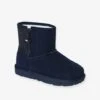Mi-bottes Fourrées Fille Bleu Marine - Vertbaudet
