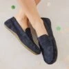 Mocassins Croûte De Cuir Enfant Marine - Vertbaudet -Pampero Boutique mocassins croute de cuir enfant