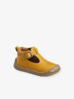 Salomé Cuir Souple Bébé Mixte 4 Pattes Moutarde - Vertbaudet -Pampero Boutique salome cuir souple bebe mixte 4 pattes 1