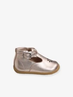 Salomés Cuir Bébé Fille Premiers Pas Orchidée - Vertbaudet -Pampero Boutique salomes cuir bebe fille premiers pas 1