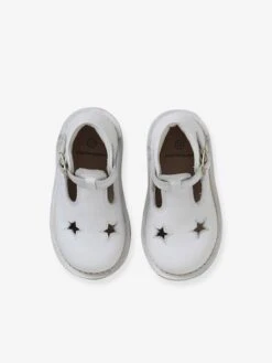 Salomés Cuir Bébé Mixte Blanc - Vertbaudet -Pampero Boutique salomes cuir bebe mixte 5