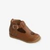 Salomés Cuir Bébé Premiers Pas Camel - Vertbaudet -Pampero Boutique salomes cuir bebe premiers pas