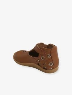 Salomés Cuir Bébé Premiers Pas Camel - Vertbaudet -Pampero Boutique salomes cuir bebe premiers pas 2