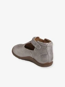 Salomés Cuir Pailleté Bébé Fille Premiers Pas Taupe Métallisé - Vertbaudet -Pampero Boutique salomes cuir paillete bebe fille premiers pas 2
