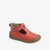 Salomés Cuir Souple Bébé Fille 4 Pattes Corail - Vertbaudet -Pampero Boutique salomes cuir souple bebe fille 4 pattes